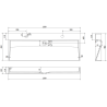 Mexen Ava opzetwastafel van conglomeraten 2/O 120 x 46 cm, wit - 23011202