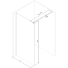 Mexen Kioto Zidna paravana za tuš Walk-in 80 x 200 cm, prugasta 8 mm, krom - 800-080-101-01-09