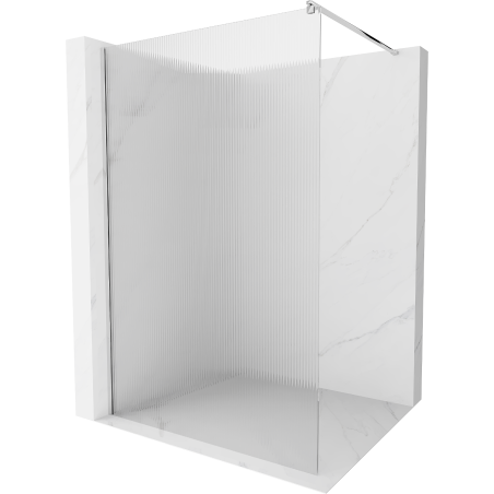 Mexen Kioto tuš stena Walk-in 120 x 200 cm, črte 8 mm, krom - 800-120-101-01-09