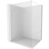 Mexen Kioto Walk-in Shower Wall 100 x 200 cm, Stripes 8 mm, White - 800-100-101-20-09