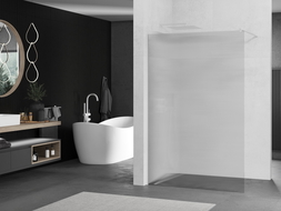 Mexen Kioto ścianka prysznicowa Walk-in 120 x 200 cm, prążki 8 mm, biała - 800-120-101-20-09