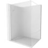 Mexen Kioto paroi de douche Walk-in 130 x 200 cm, rayures 8 mm, blanc - 800-130-101-20-09