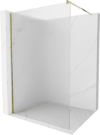 Mexen Kioto zid za tuširanje Walk-in 90 x 200 cm, pruge 8 mm, zlatni - 800-090-101-50-09