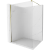 Mexen Kioto ścianka prysznicowa Walk-in 130 x 200 cm, prążki 8 mm, złota - 800-130-101-50-09