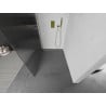 Mexen Kioto paroi de douche Walk-in 130 x 200 cm, rayures 8 mm, dorée - 800-130-101-50-09