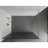 Mexen Kioto paroi de douche Walk-in 130 x 200 cm, rayures 8 mm, dorée - 800-130-101-50-09