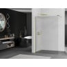 Mexen Kioto Duschwand Walk-in 140 x 200 cm, Streifen 8 mm, Gold - 800-140-101-50-09