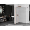 Mexen Kioto ścianka prysznicowa Walk-in 70 x 200 cm, prążki 8 mm, różowe złoto - 800-070-101-60-09