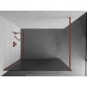 Mexen Kioto ścianka prysznicowa Walk-in 70 x 200 cm, prążki 8 mm, różowe złoto - 800-070-101-60-09