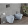 Mexen Rico Rimless WC Bowl with Soft Close Slim Seat, Duroplast, Grey-Blue Matte - 30724069