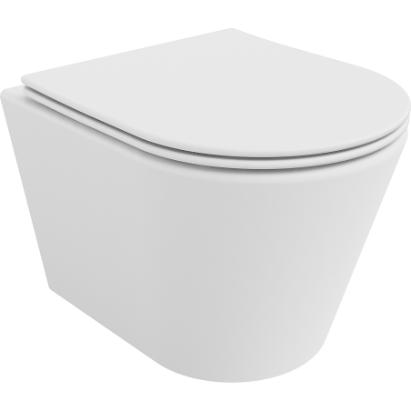 Mexen Rico cuvette WC sans rebord avec abattant à descente lente slim, duroplast, blanc mat - 30724001