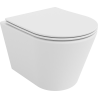 Mexen Rico WC-skål Rimless med mjukstängande tunn sits, duroplast, vit matt - 30724001