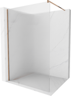 Mexen Kioto paroi de douche Walk-in 100 x 200 cm, rayures 8 mm, or rose - 800-100-101-60-09