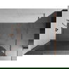 Mexen Kioto douchewand Walk-in 100 x 200 cm, strepen 8 mm, roze goud - 800-100-101-60-09