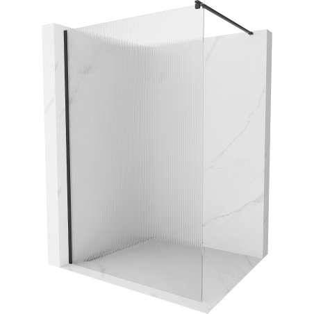Mexen Kioto paroi de douche 120 x 200 cm, stries 8 mm, noire - 800-120-101-70-09