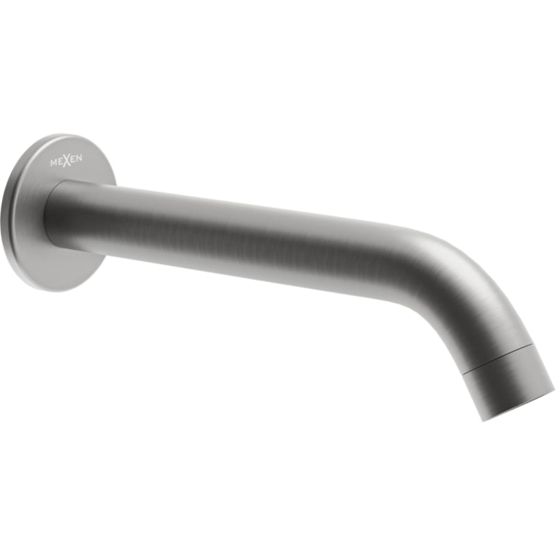 Mexen Kai wall-mounted bathtub spout, brushed gun gray - 79371-66