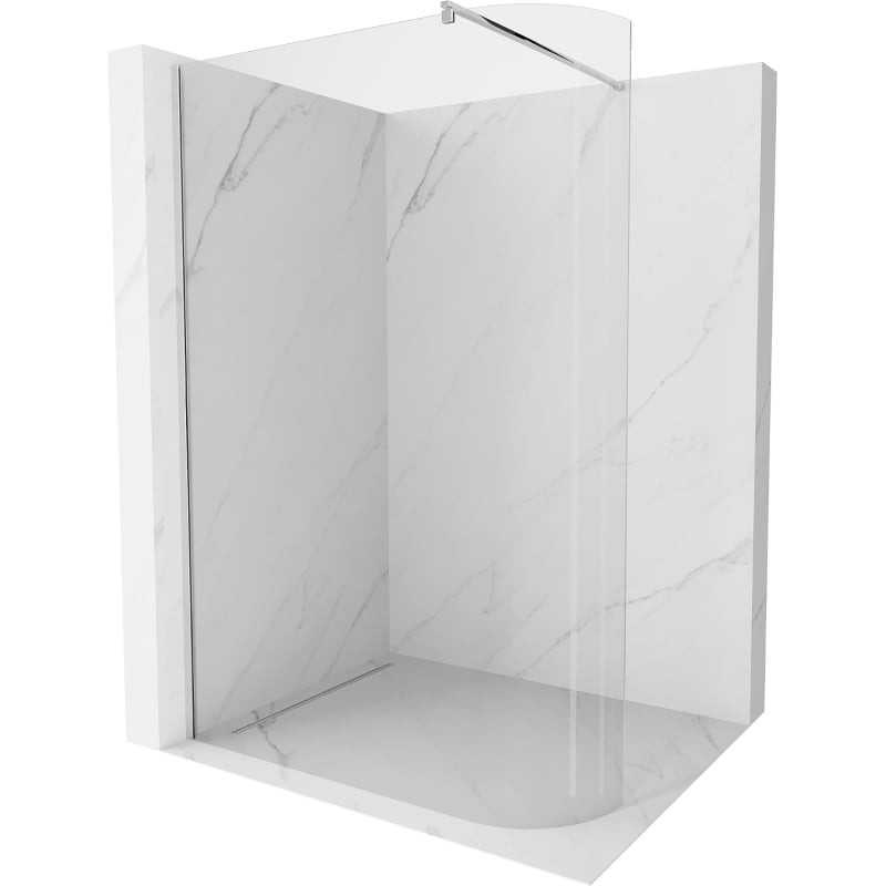 Mexen Kioto-R kaarjas Walk-in dušisein 100 x 200 cm, läbipaistev 8 mm, kroom - 800-100-101-01-06