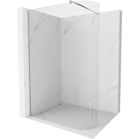 Mexen Kioto-R paroi de douche arrondie Walk-in 120 x 200 cm, transparent 8 mm, chrome - 800-120-101-01-06