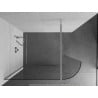 Mexen Kioto-R paroi de douche arrondie Walk-in 120 x 200 cm, transparent 8 mm, chrome - 800-120-101-01-06