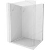 Mexen Kioto-R paroi de douche arrondie Walk-in 160 x 200 cm, transparent 8 mm, blanc - 800-160-101-20-06