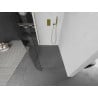 Mexen Kioto-R rounded shower wall Walk-in 130 x 200 cm, transparent 8 mm, gold - 800-130-101-50-06