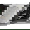 Mexen Kioto-R abgerundete Duschwand Walk-in 140 x 200 cm, transparent 8 mm, gold - 800-140-101-50-06