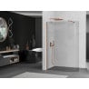 Mexen Kioto-R Abgerundete Duschwand Walk-in 80 x 200 cm, transparent 8 mm, Roségold - 800-080-101-60-06