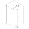 Mexen Kioto-R paroi de douche arrondie Walk-in 120 x 200 cm, transparent 8 mm, or rose - 800-120-101-60-06
