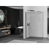 Mexen Kioto-R Rounded Walk-in Shower Wall 90 x 200 cm, Transparent 8 mm, Black - 800-090-101-70-06