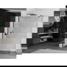 Mexen Kioto-R abgerundete Duschwand Walk-in 130 x 200 cm, transparent 8 mm, schwarz - 800-130-101-70-06