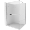 Mexen Kioto+ Duschwand mit Ablage Walk-in 70 x 200 cm, Streifen, Chrom - 800-070-121-01-09