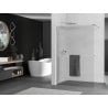 Mexen Kioto+ Duschwand mit Ablage Walk-in 130 x 200 cm, Streifen, Chrom - 800-130-121-01-09