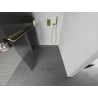Mexen Kioto+ paroi de douche avec étagère Walk-in 70 x 200 cm, striée, dorée - 800-070-121-50-09