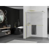 Mexen Kioto+ dušisein riiuliga Walk-in 70 x 200 cm, triibuline, kuldne - 800-070-121-50-09