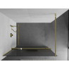 Mexen Kioto+ dušisein riiuliga Walk-in 70 x 200 cm, triibuline, kuldne - 800-070-121-50-09
