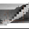 Mexen Kioto+ Duschwand mit Regal Walk-in 70 x 200 cm, Streifen, Roségold - 800-070-121-60-09