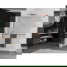 Mexen Kioto+ Duschwand mit Regal Walk-in 80 x 200 cm, Streifen, Roségold - 800-080-121-60-09