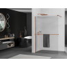 Mexen Kioto+ dušisein riiuliga Walk-in 90 x 200 cm, triibuline, roosa kuld - 800-090-121-60-09
