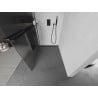 Mexen Kioto+ Duschwand mit Ablage Walk-in 100 x 200 cm, gestreift, schwarz - 800-100-121-70-09