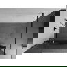 Mexen Kioto+ Duschwand mit Ablage Walk-in 140 x 200 cm, Streifen, schwarz - 800-140-121-70-09