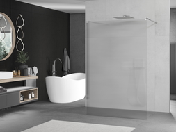 Mexen Kioto parete doccia indipendente 110 x 200 cm, righe 8 mm, cromo - 800-110-002-01-09