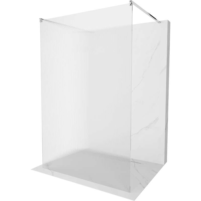 Mexen Kioto painel de duche independente 120 x 200 cm, riscas 8 mm, cromo - 800-120-002-01-09