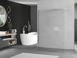 Mexen Kioto panel de ducha independiente 120 x 200 cm, rayas 8 mm, blanco - 800-120-002-20-09