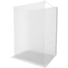 Mexen Kioto freestanding shower wall 140 x 200 cm, stripes 8 mm, white - 800-140-002-20-09