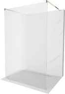 Mexen Kioto samostojeća tuš pregrada 110 x 200 cm, pruge 8 mm, zlatna - 800-110-002-50-09