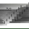 Mexen Kioto freistehende Duschwand 130 x 200 cm, Streifen 8 mm, schwarz - 800-130-002-70-09