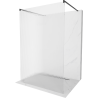 Mexen Kioto freestanding shower wall 140 x 200 cm, grooved 8 mm, black - 800-140-002-70-09