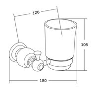 Mexen Estela Zahnbürstenhalter, gold- 7011538-50