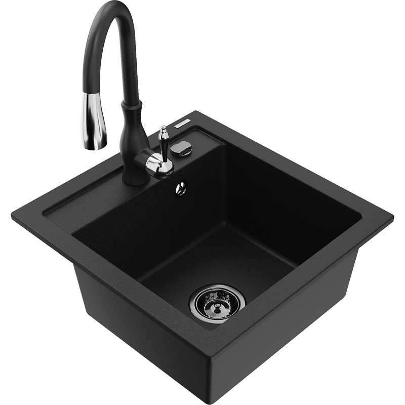 Mexen Vito 1-Komor Granitzërwasserdéngs mat Kichekran Savita, schwaarz - 6503-77-672601-70-B