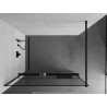 Mexen Kioto+ dušisein riiuliga Walk-in 140 x 200 cm, must raam, must - 800-140-121-70-70